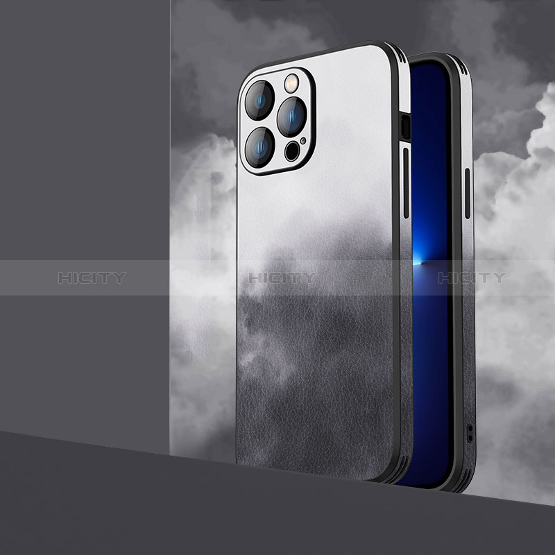 Coque Luxe Cuir Housse Etui Degrade AT1 pour Apple iPhone 15 Pro Max Plus