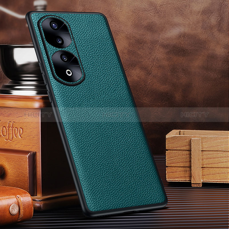 Coque Luxe Cuir Housse Etui DL3 pour Huawei Honor 90 Pro 5G Cyan Plus