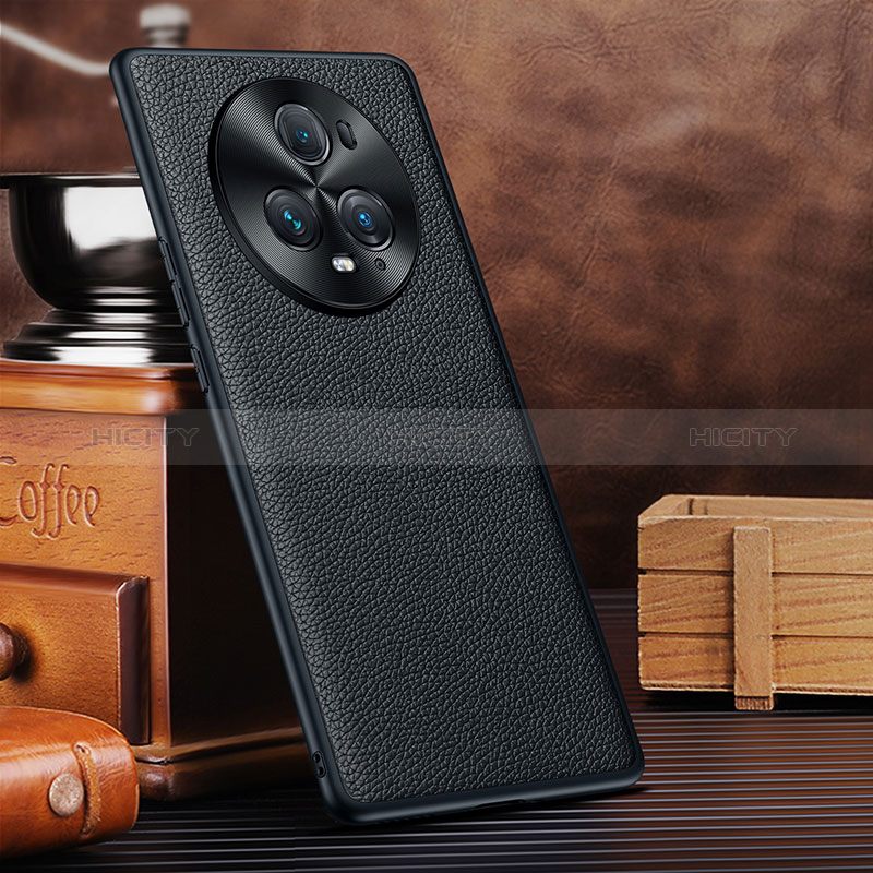Coque Luxe Cuir Housse Etui DL3 pour Huawei Honor Magic5 Pro 5G Noir Plus