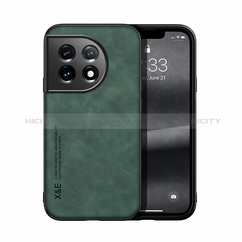 Coque Luxe Cuir Housse Etui DY2 pour OnePlus Ace 2 5G Vert Plus