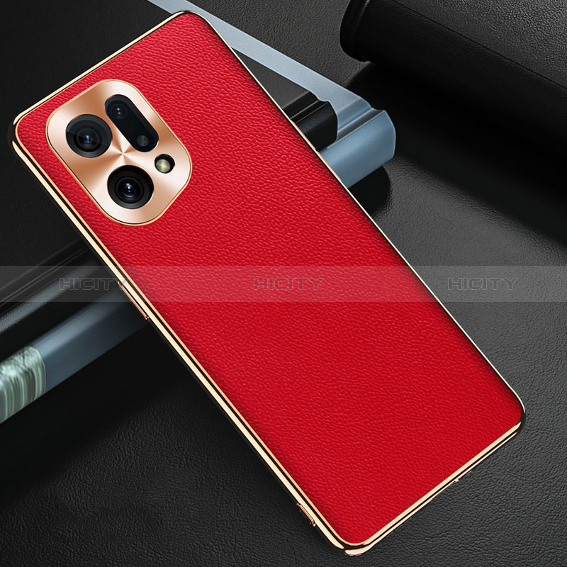 Coque Luxe Cuir Housse Etui GS1 pour Oppo Find X5 5G Plus