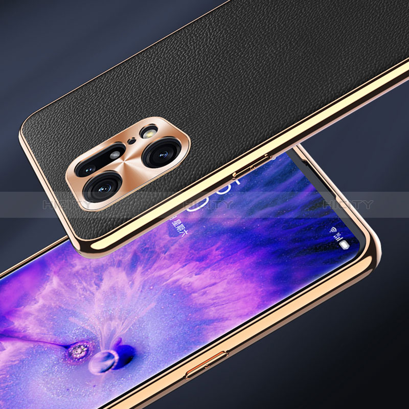 Coque Luxe Cuir Housse Etui GS1 pour Oppo Find X5 5G Plus