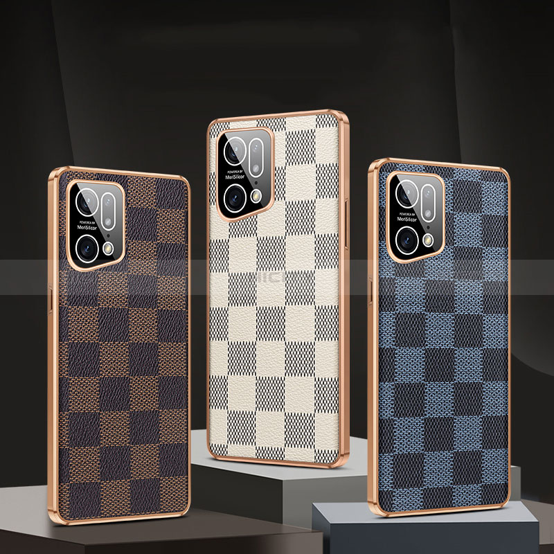 Coque Luxe Cuir Housse Etui JB1 pour Oppo Find X5 5G Plus