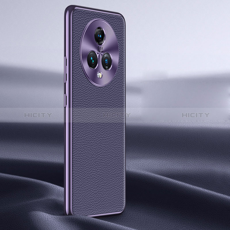 Coque Luxe Cuir Housse Etui JB2 pour Huawei Honor Magic5 5G Violet Plus
