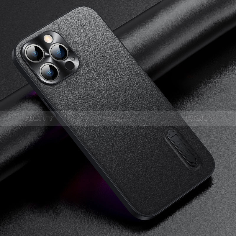 Coque Luxe Cuir Housse Etui JB3 pour Apple iPhone 13 Pro Max Noir Plus