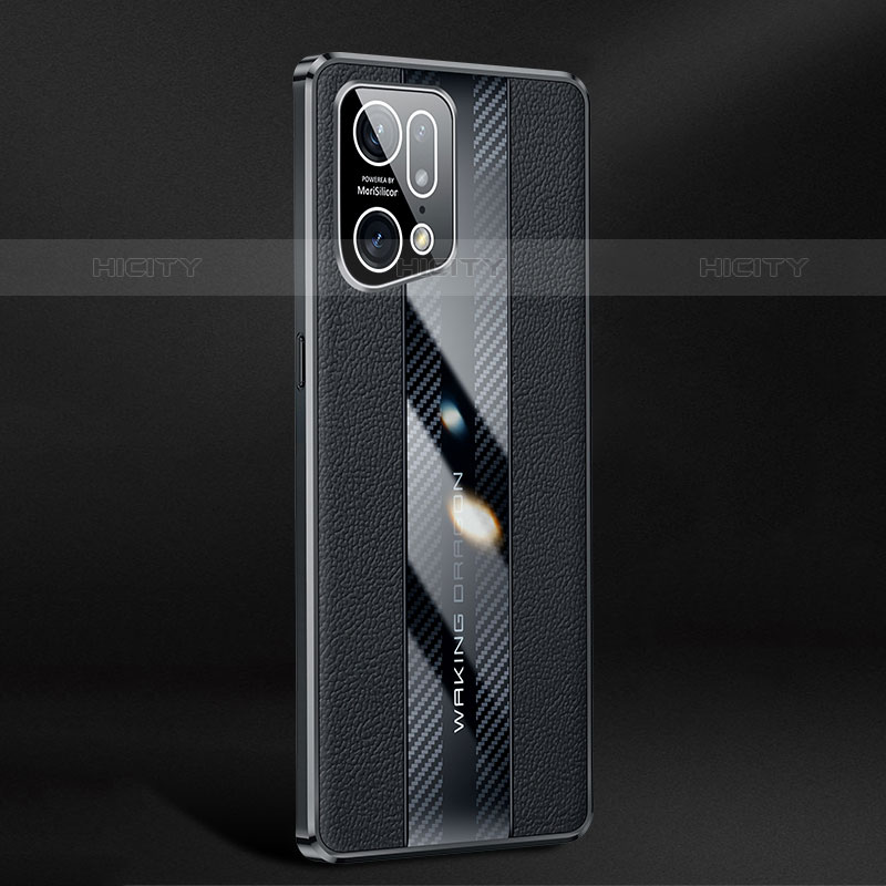 Coque Luxe Cuir Housse Etui JB3 pour Oppo Find X5 Pro 5G Noir Plus