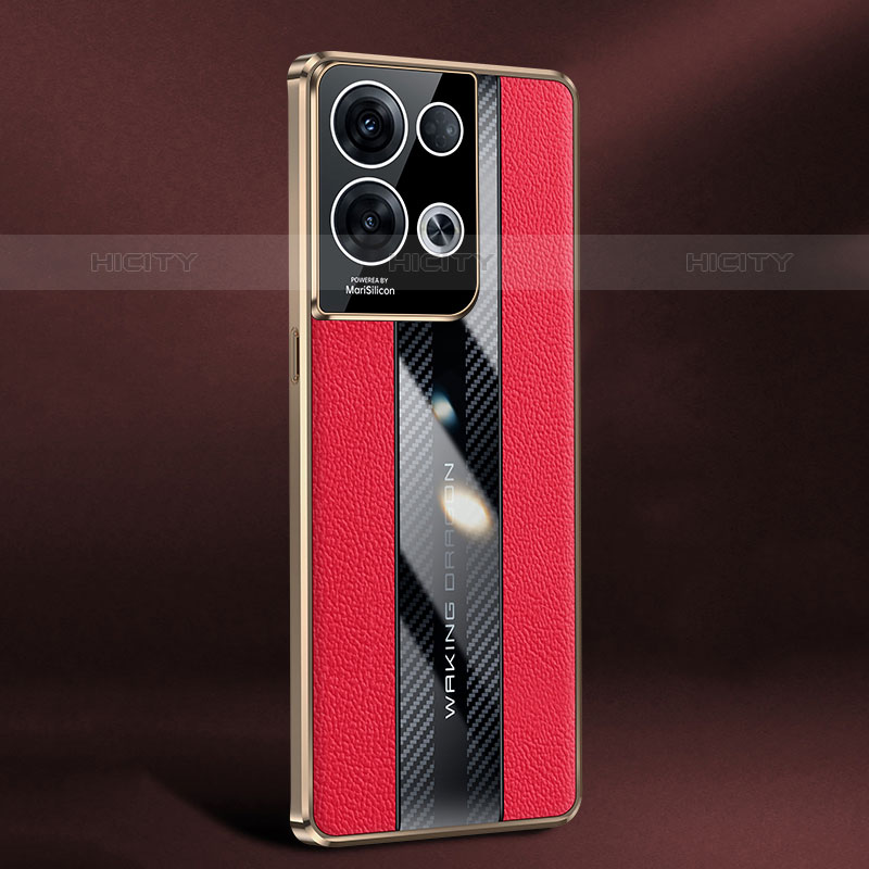 Coque Luxe Cuir Housse Etui JB3 pour Oppo Reno8 Pro+ Plus 5G Rouge Plus