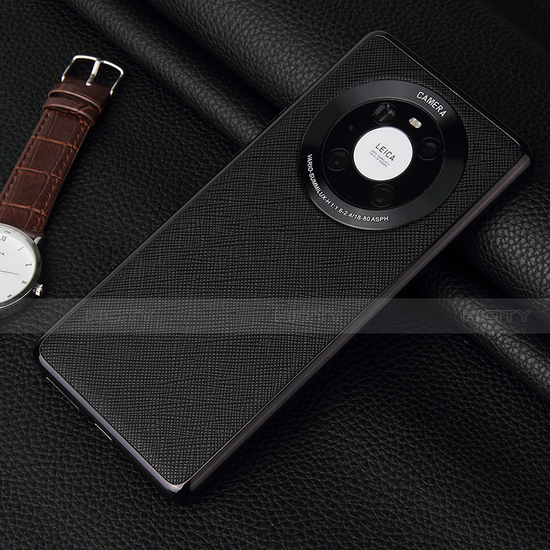 Coque Luxe Cuir Housse Etui K06 pour Huawei Mate 40 Pro Noir Plus