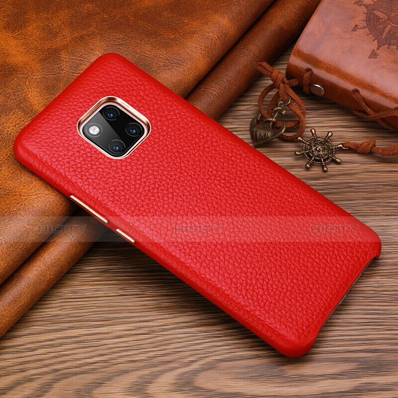 Coque Luxe Cuir Housse Etui L01 pour Huawei Mate 20 RS Rouge Plus
