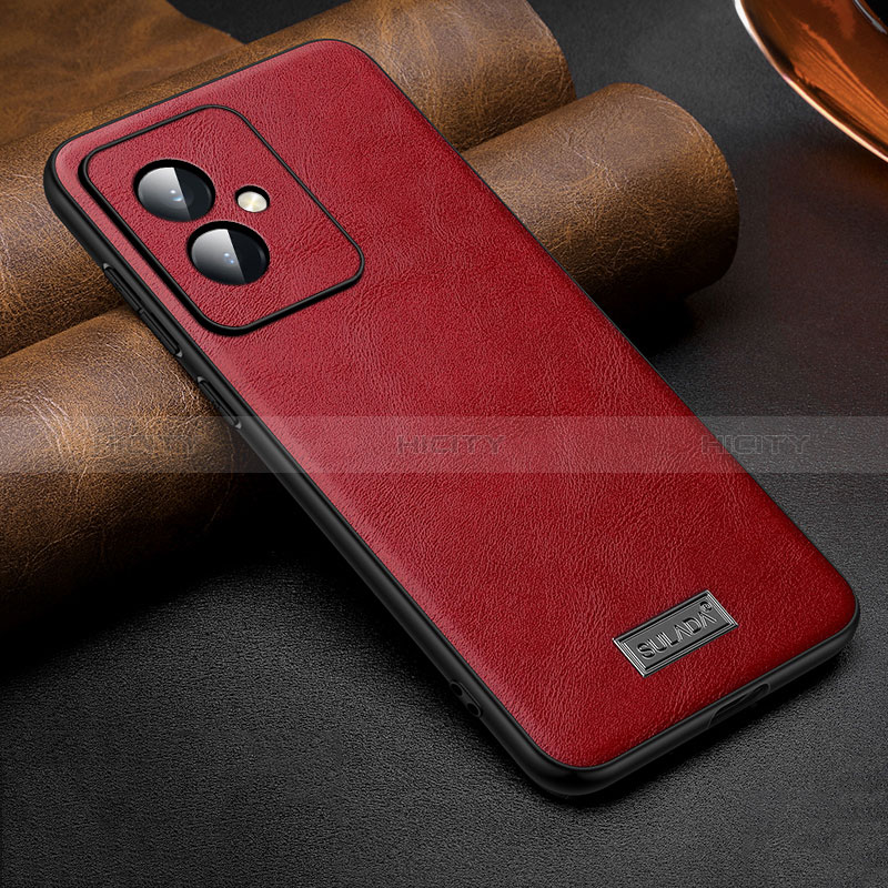 Coque Luxe Cuir Housse Etui LD2 pour Huawei Honor 100 5G Rouge Plus
