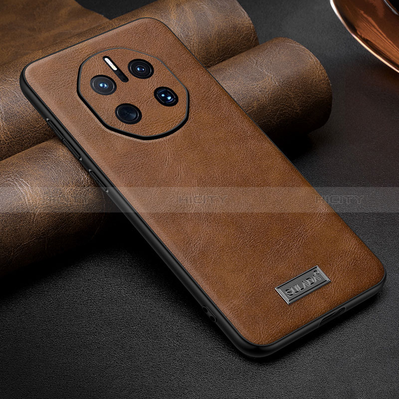 Coque Luxe Cuir Housse Etui LD2 pour Huawei Mate 50 RS Marron Plus