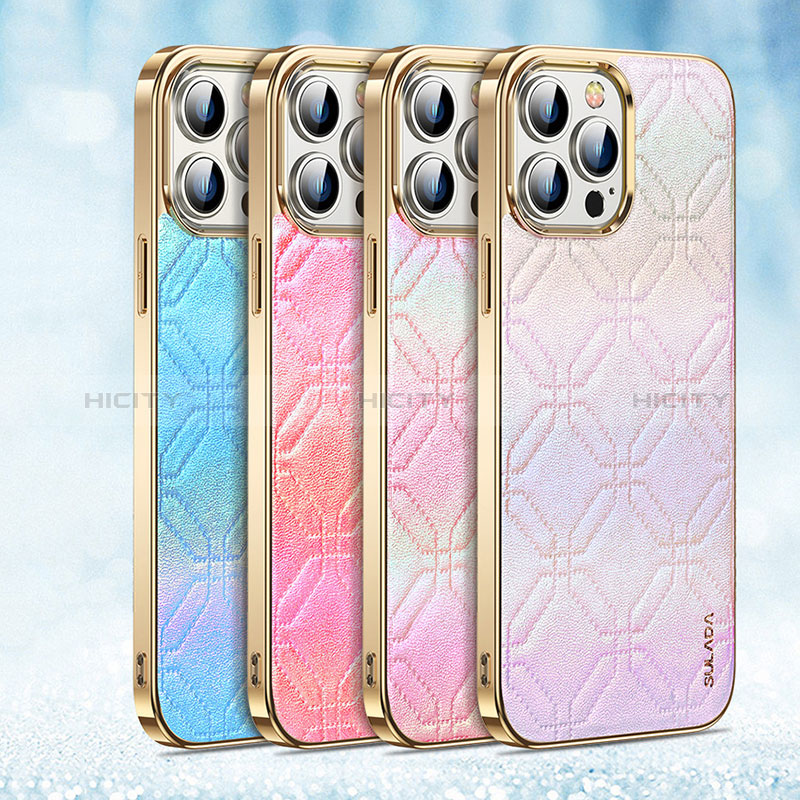Coque Luxe Cuir Housse Etui LD4 pour Apple iPhone 15 Pro Max Plus