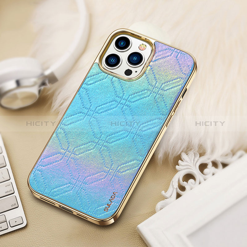 Coque Luxe Cuir Housse Etui LD4 pour Apple iPhone 15 Pro Max Plus