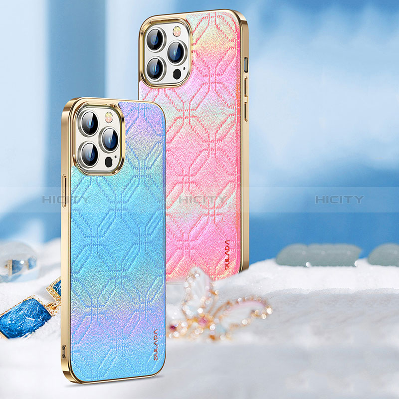 Coque Luxe Cuir Housse Etui LD4 pour Apple iPhone 15 Pro Max Plus