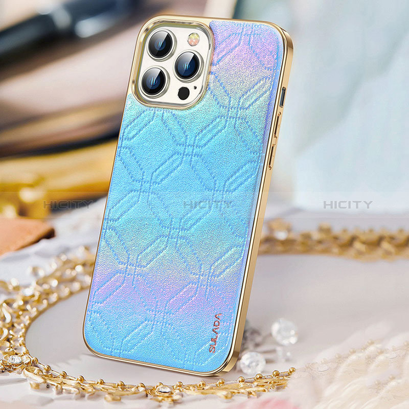 Coque Luxe Cuir Housse Etui LD4 pour Apple iPhone 15 Pro Max Plus