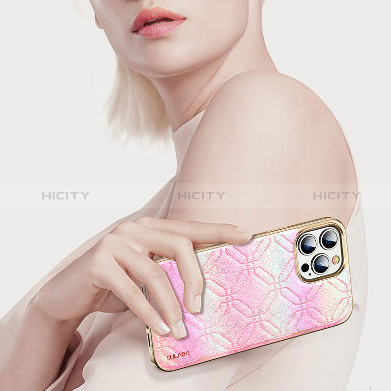 Coque Luxe Cuir Housse Etui LD4 pour Apple iPhone 15 Pro Max Plus