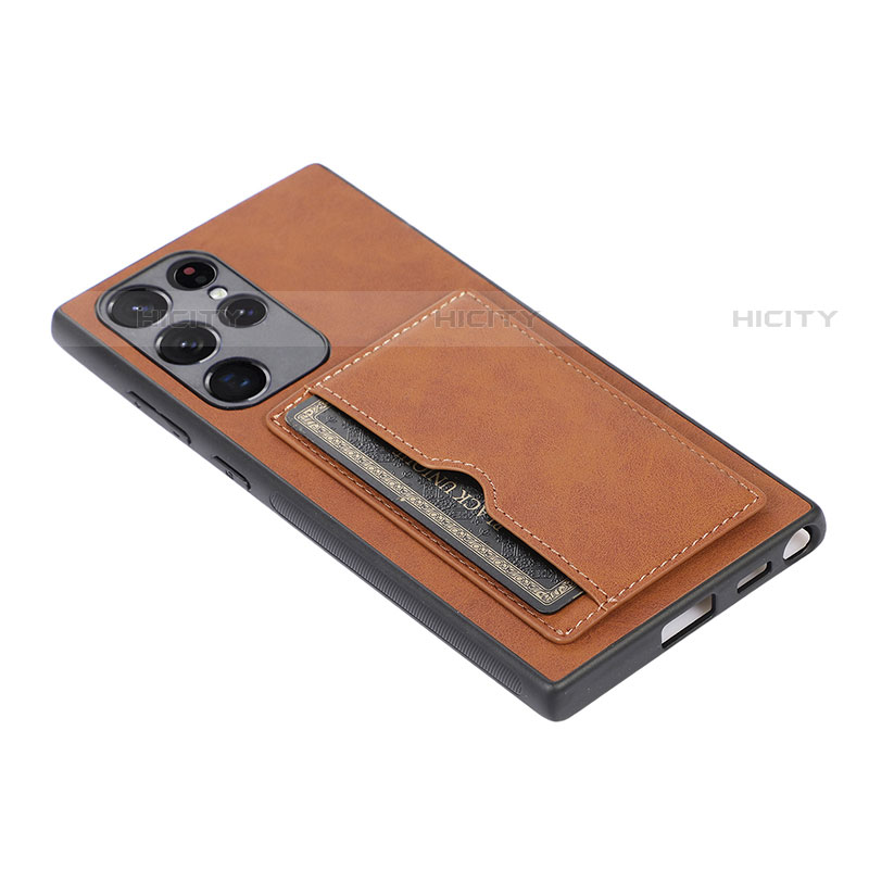 Coque Luxe Cuir Housse Etui M04T pour Samsung Galaxy S21 Ultra 5G Plus