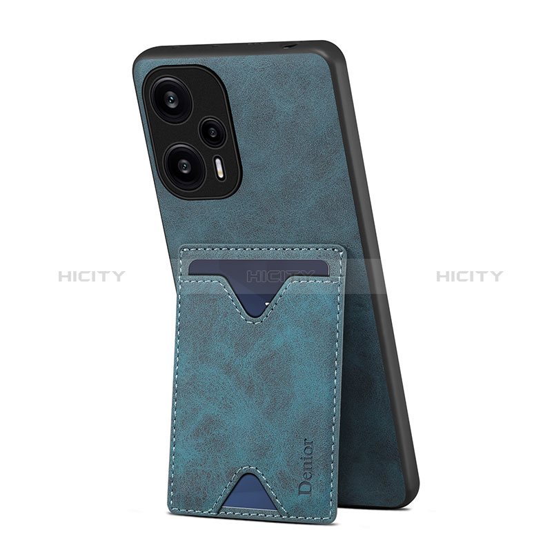 Coque Luxe Cuir Housse Etui MT1 pour Xiaomi Poco F5 5G Bleu Plus