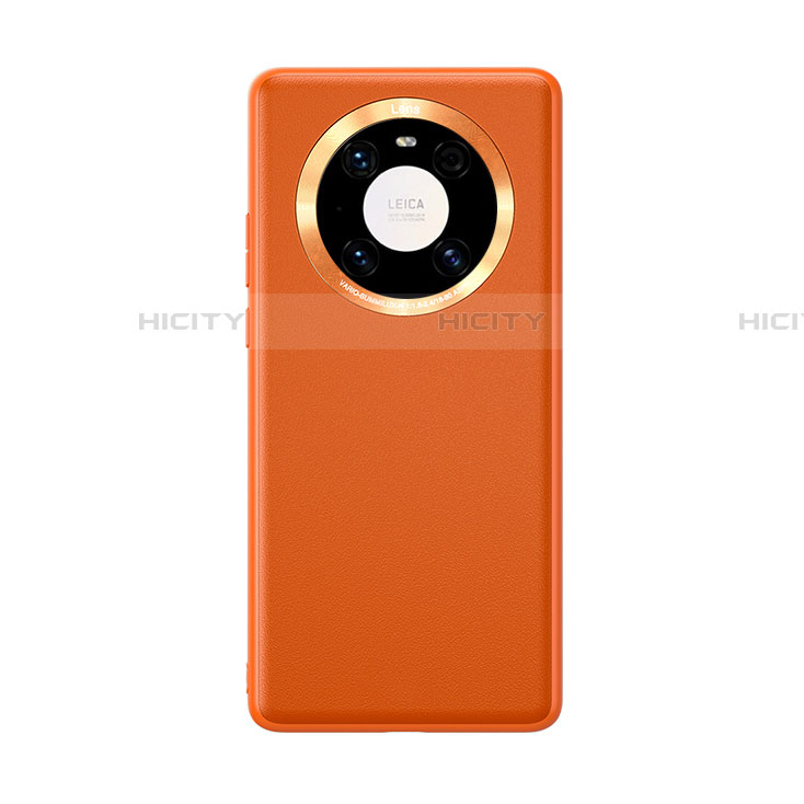 Coque Luxe Cuir Housse Etui pour Huawei Mate 40E 4G Orange Plus