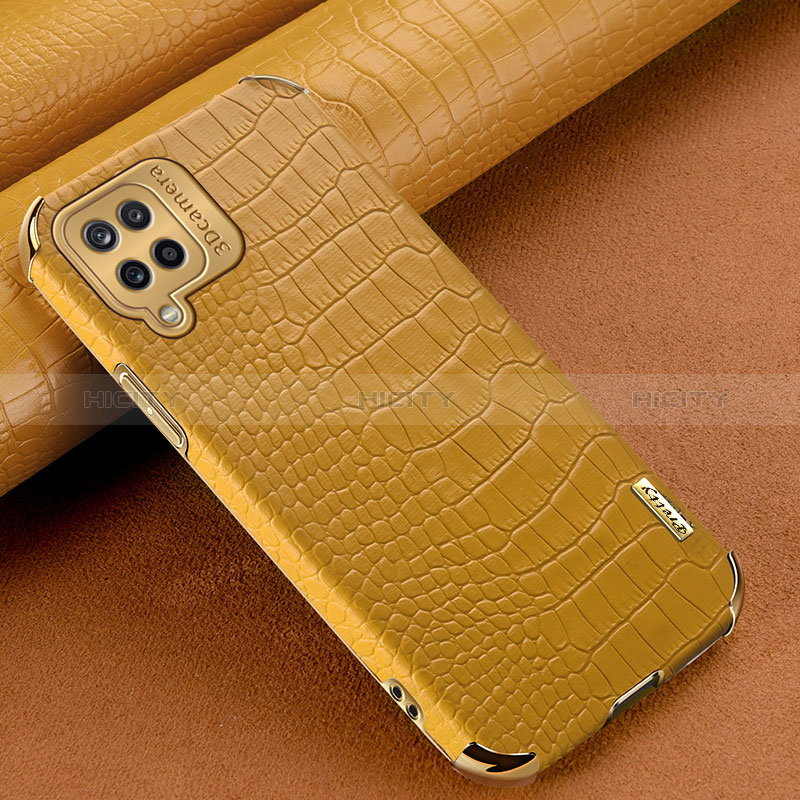 Coque Luxe Cuir Housse Etui pour Samsung Galaxy M12 Jaune Plus
