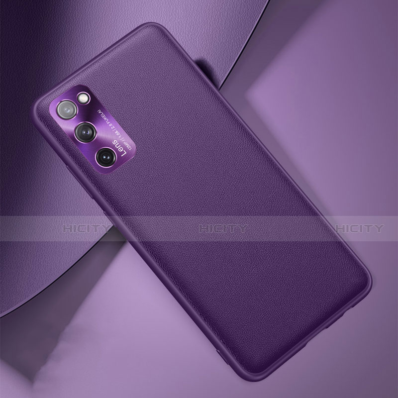 Coque Luxe Cuir Housse Etui pour Samsung Galaxy S20 FE (2022) 5G Violet Plus