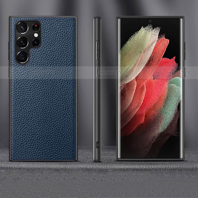 Coque Luxe Cuir Housse Etui pour Samsung Galaxy S22 Ultra 5G Plus