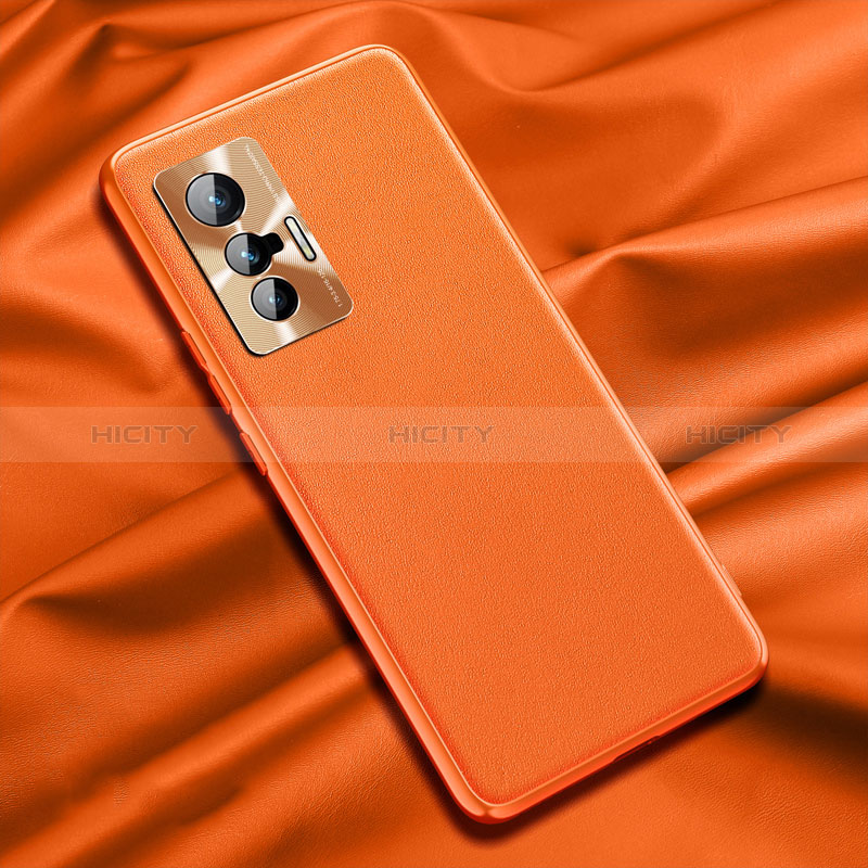 Coque Luxe Cuir Housse Etui QK1 pour Vivo X70 5G Orange Plus
