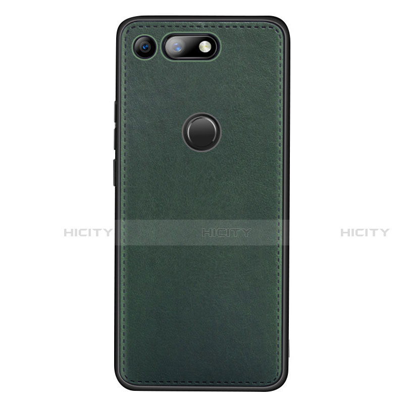 Coque Luxe Cuir Housse Etui R01 pour Huawei Honor View 20 Vert Plus