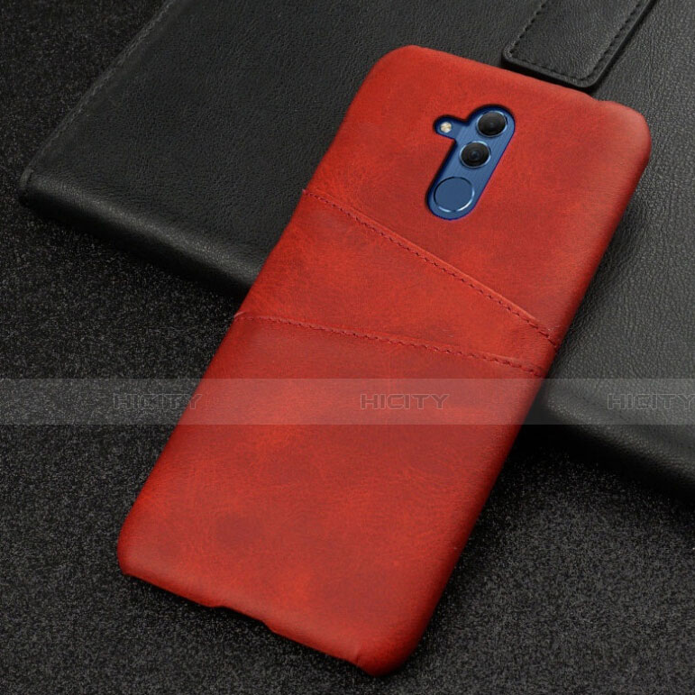 Coque Luxe Cuir Housse Etui R01 pour Huawei Mate 20 Lite Rouge Plus