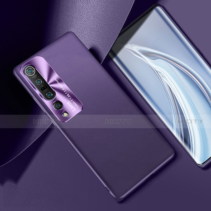 Coque Luxe Cuir Housse Etui R01 pour Xiaomi Mi 10 Pro Violet Plus