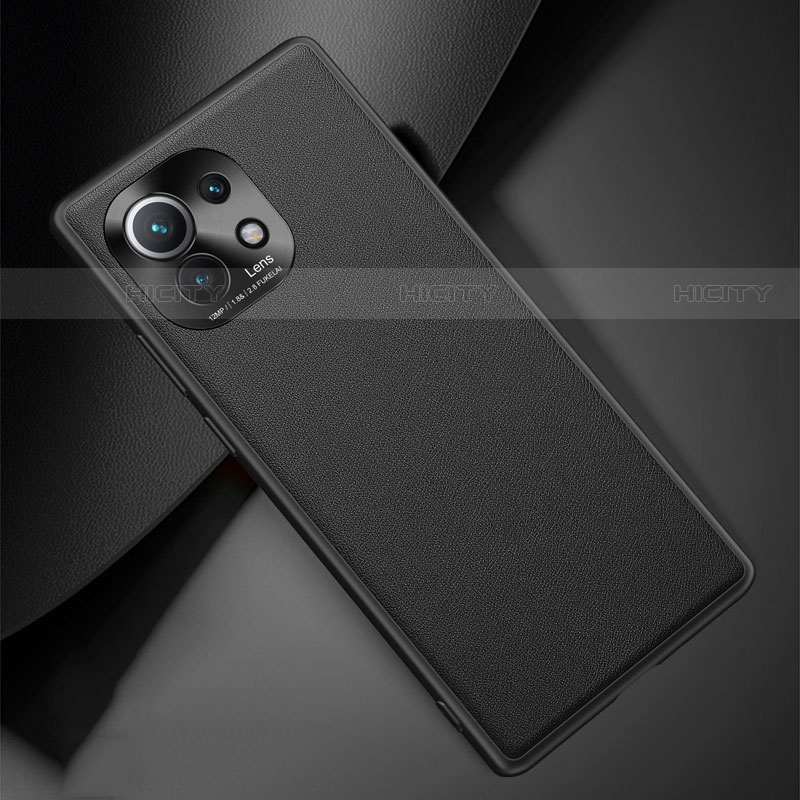 Coque Luxe Cuir Housse Etui R01 pour Xiaomi Mi 11 5G Noir Plus