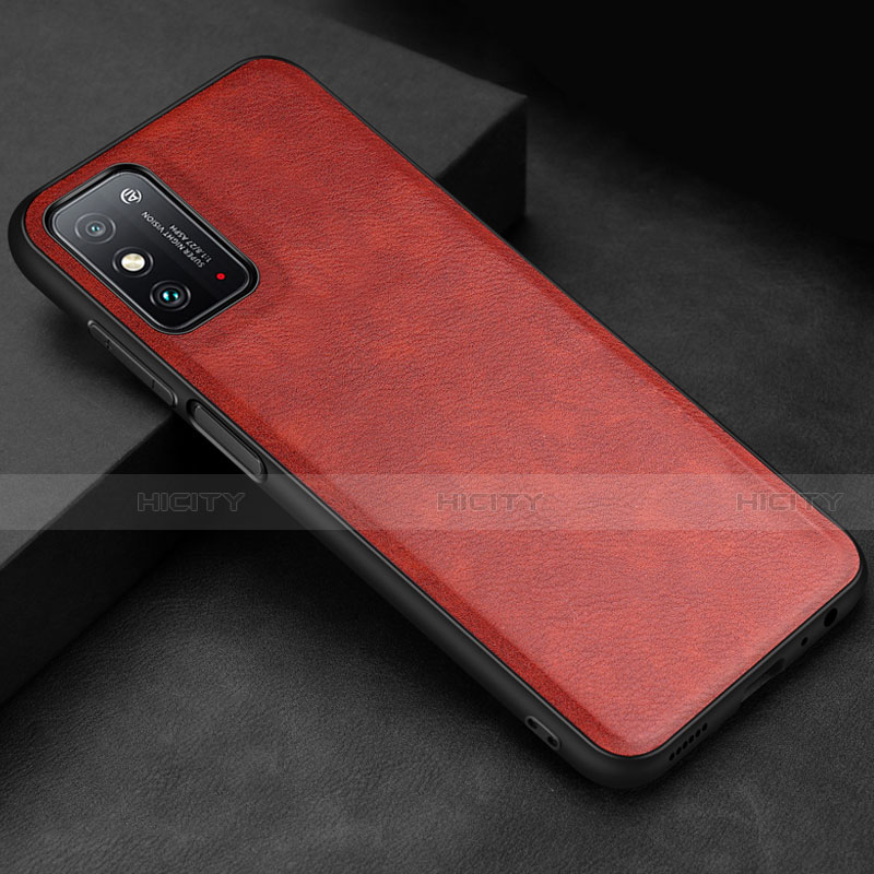 Coque Luxe Cuir Housse Etui R02 pour Huawei Honor X10 Max 5G Rouge Plus