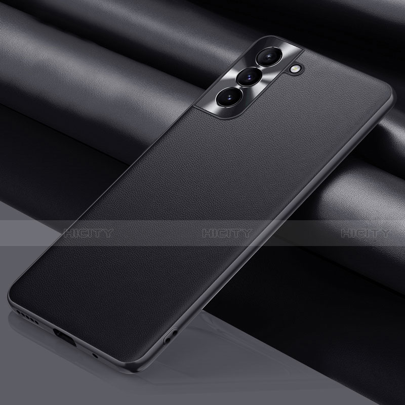Coque Luxe Cuir Housse Etui R02 pour Samsung Galaxy S21 5G Noir Plus