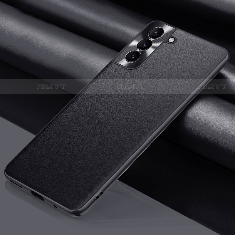 Coque Luxe Cuir Housse Etui R02 pour Samsung Galaxy S21 Plus 5G Noir Plus