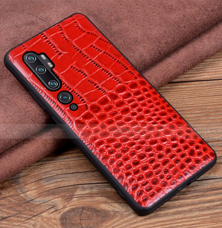 Coque Luxe Cuir Housse Etui R02 pour Xiaomi Mi Note 10 Pro Rouge Plus