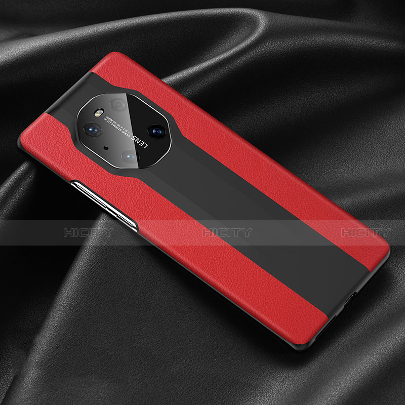 Coque Luxe Cuir Housse Etui R03 pour Huawei Mate 40E Pro 5G Rouge Plus