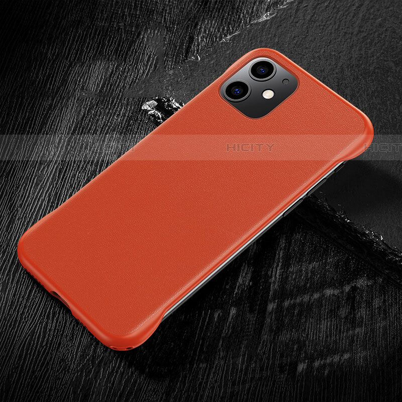 Coque Luxe Cuir Housse Etui R05 pour Apple iPhone 11 Orange Plus