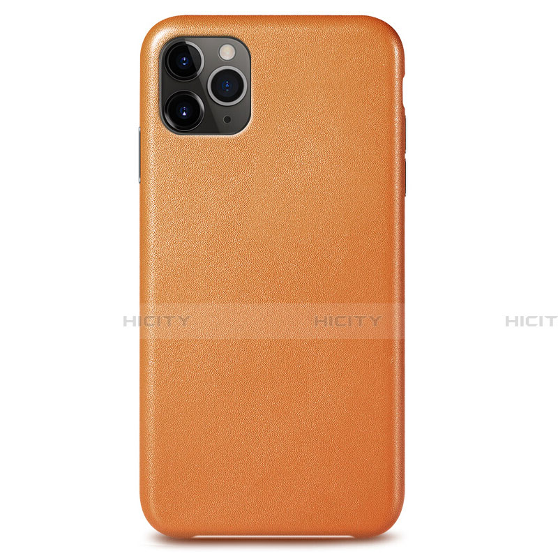 Coque Luxe Cuir Housse Etui R05 pour Apple iPhone 11 Pro Max Orange Plus