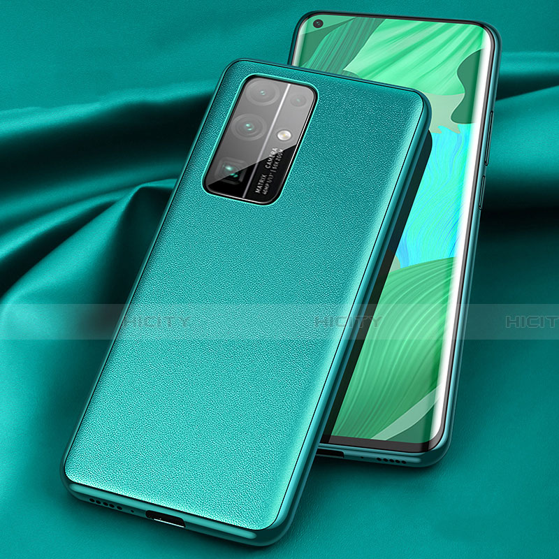 Coque Luxe Cuir Housse Etui S01 pour Huawei Honor 30 Vert Plus