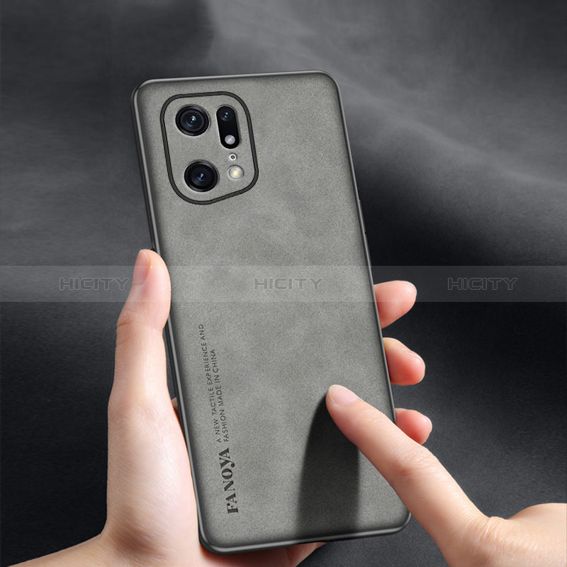 Coque Luxe Cuir Housse Etui S01 pour Oppo Find X5 5G Plus