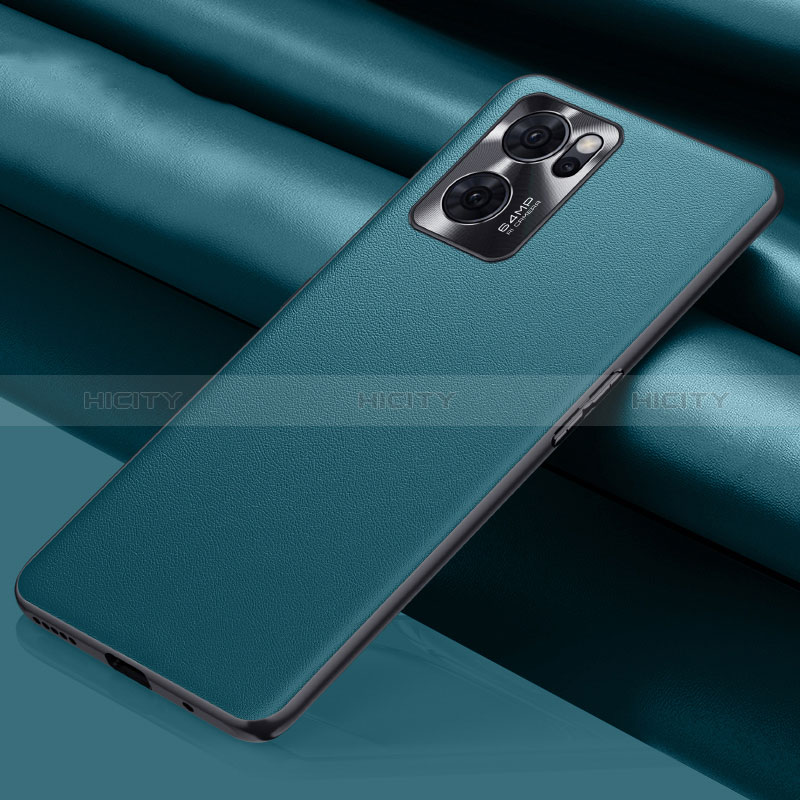 Coque Luxe Cuir Housse Etui S01 pour Oppo Find X5 Lite 5G Cyan Plus