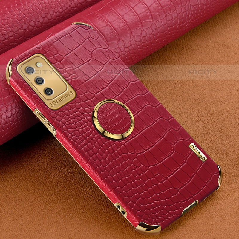 Coque Luxe Cuir Housse Etui S01 pour Samsung Galaxy M02s Rouge Plus