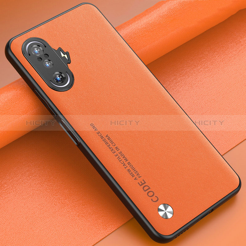 Coque Luxe Cuir Housse Etui S01 pour Xiaomi Poco F3 GT 5G Orange Plus