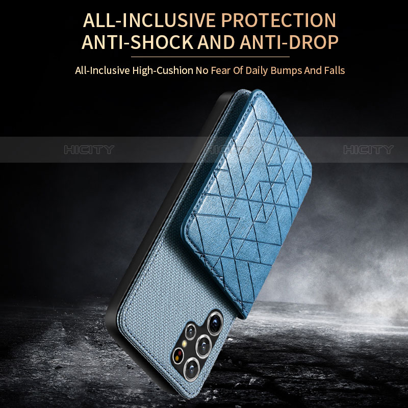 Coque Luxe Cuir Housse Etui S01D pour Samsung Galaxy S21 Ultra 5G Plus