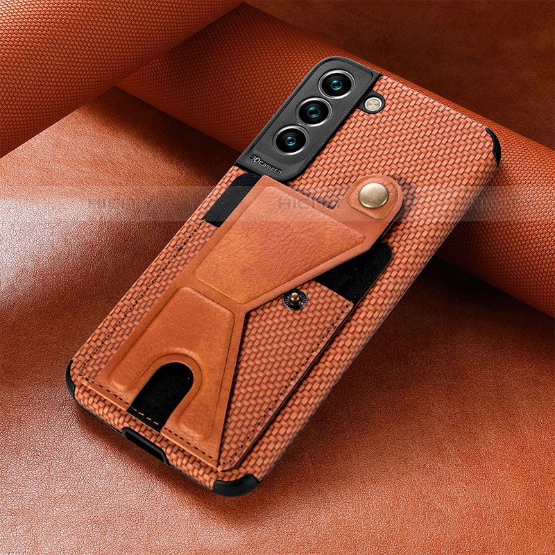 Coque Luxe Cuir Housse Etui S01D pour Samsung Galaxy S23 5G Marron Plus