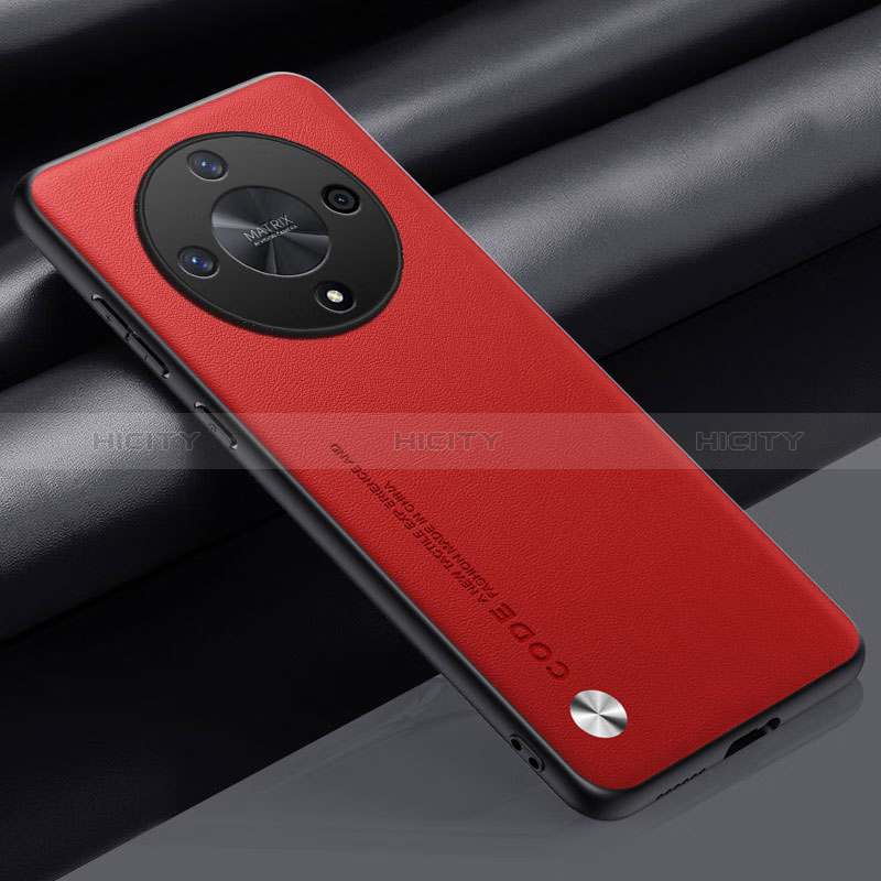 Coque Luxe Cuir Housse Etui S02 pour Huawei Honor Magic6 Lite 5G Rouge Plus