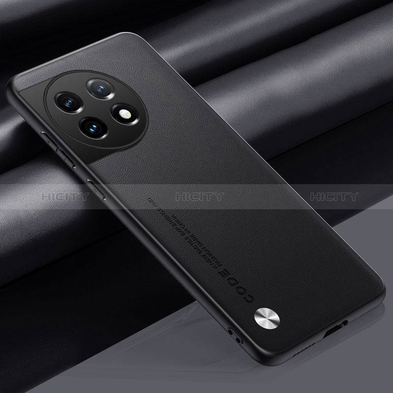 Coque Luxe Cuir Housse Etui S02 pour OnePlus 11 5G Noir Plus