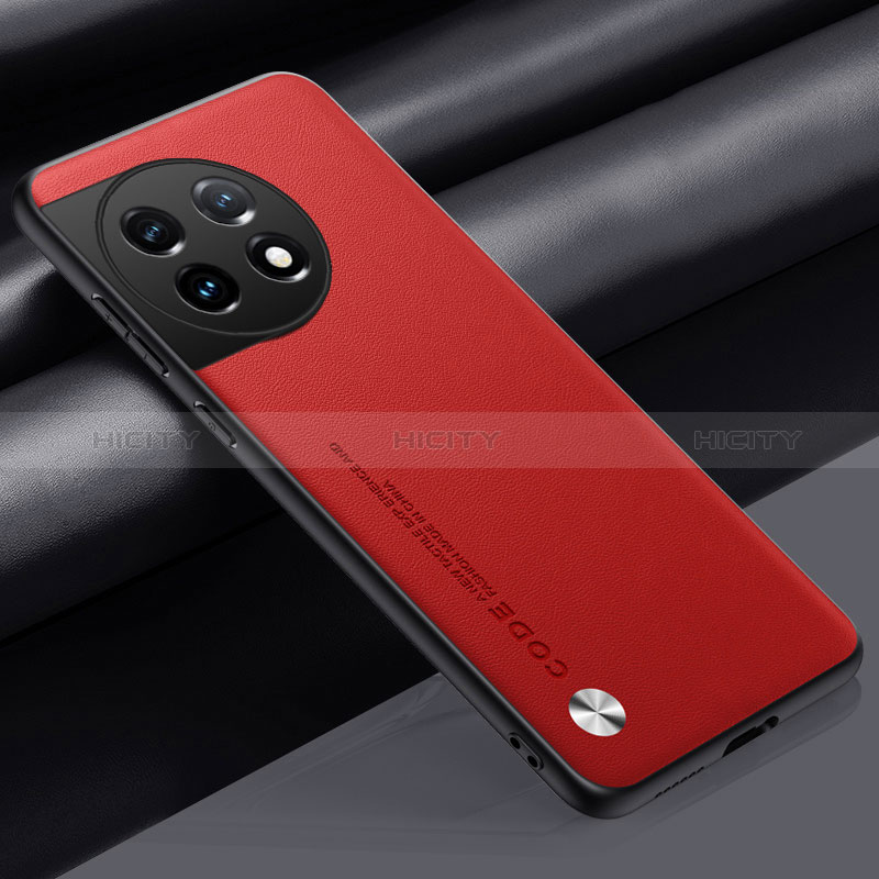Coque Luxe Cuir Housse Etui S02 pour OnePlus 11R 5G Rouge Plus