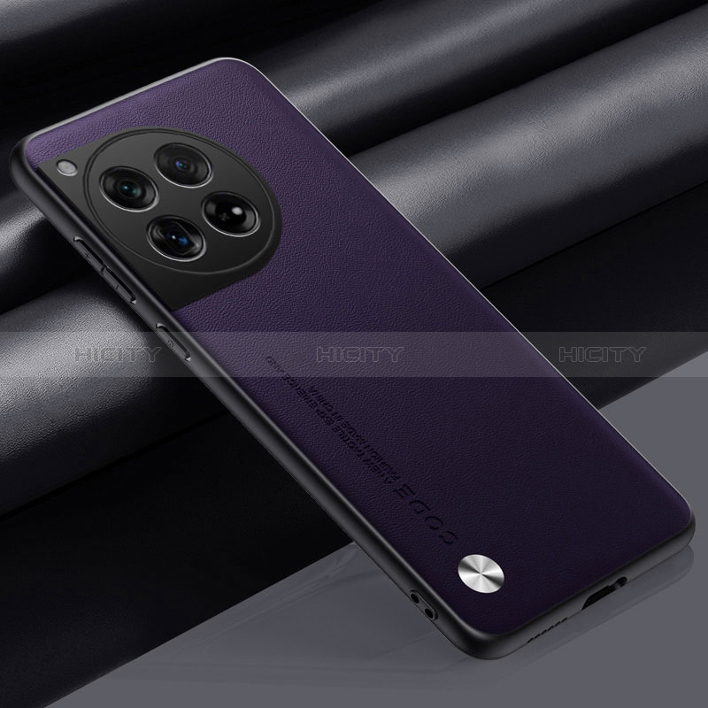 Coque Luxe Cuir Housse Etui S02 pour OnePlus 12 5G Violet Plus