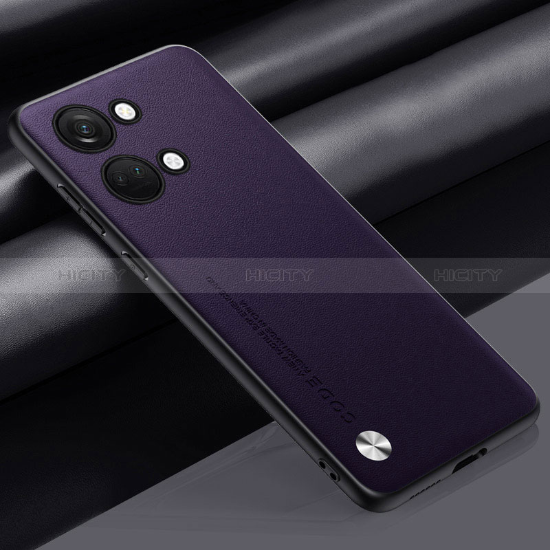 Coque Luxe Cuir Housse Etui S02 pour OnePlus Nord 3 5G Violet Plus